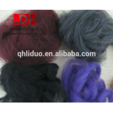 100% dyed wool fiber 19.5-26.5mic with any dyed colors